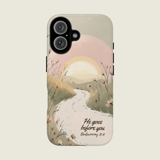 He Goes Before You iPhone Case