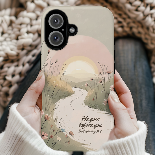 He Goes Before You iPhone Case