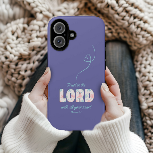 Floral Trust in the Lord iPhone Case